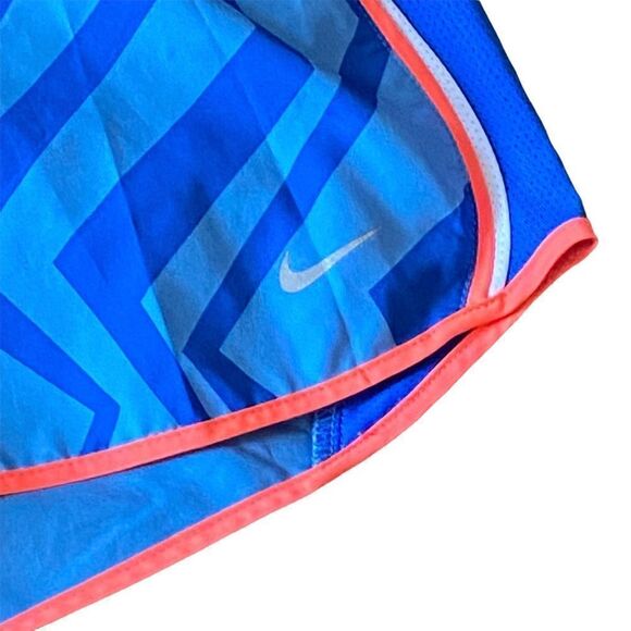 Nike Wm’s Sz Med Dri-Fit Lined Geometric Designed Nylon Running Shorts - Picture 2 of 4